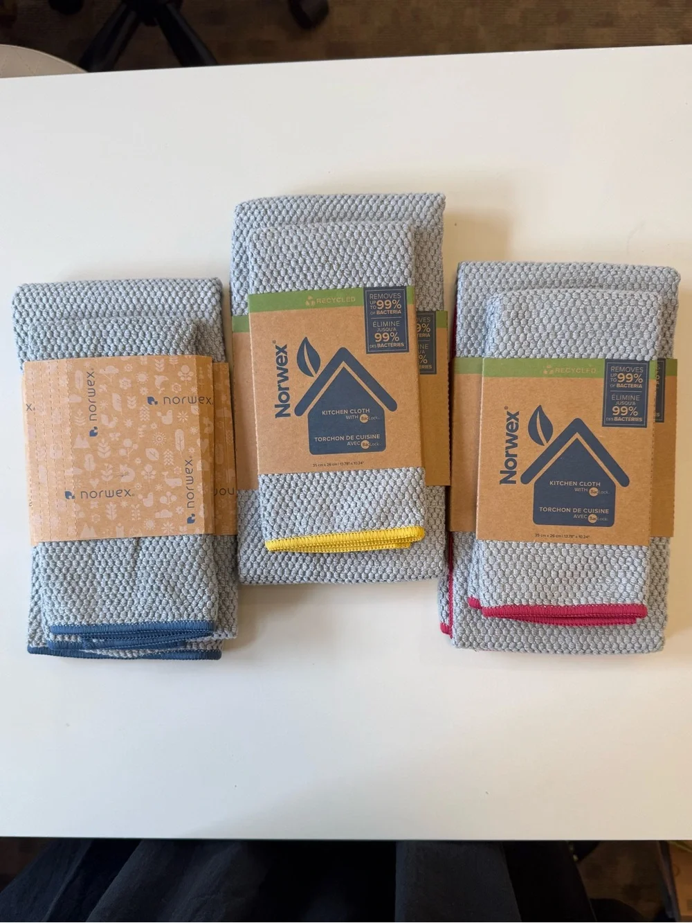 NEW Norwex Diamond Textured Kitchen Towel & Cloth Set
